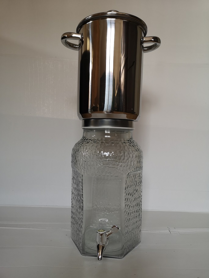 filtre à eau domestique inox verre 5.5 litres filtre à eau robinet maison